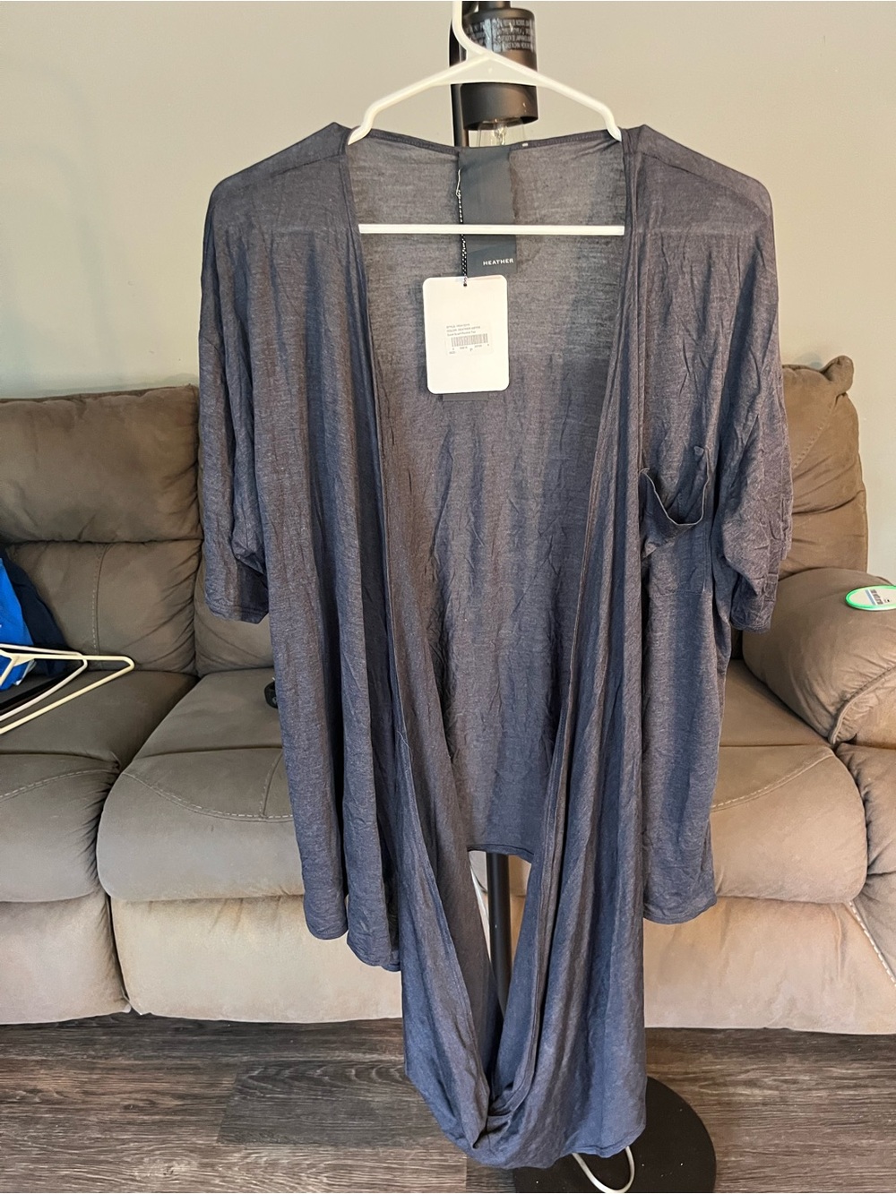 Heather cowl scarf pocket tee